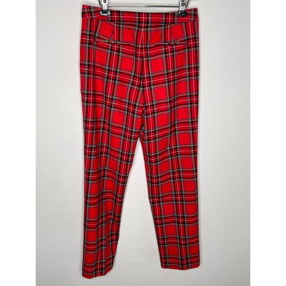 J. Crew Full-length Straight-Leg Bi-Stretch Trouser Pants Good Tidings Plaid 8 - Picture 7 of 11